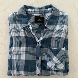 RAILS Hunter Plaid Flannel Shirt in Blue/Teal